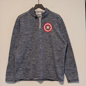 Men's Blue Quarter-Zip Sweater